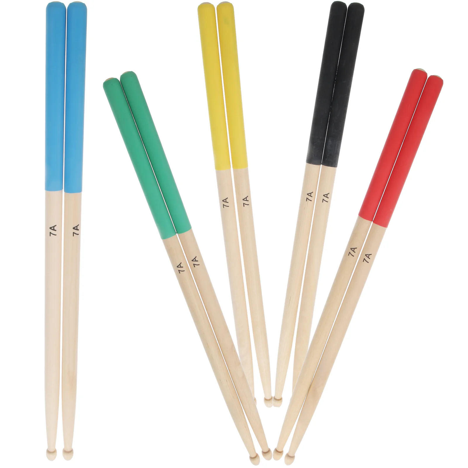 

5 Pairs Wood Drum Sticks Mallets Drumstick Musical Instruments 7A Electronic Ballad