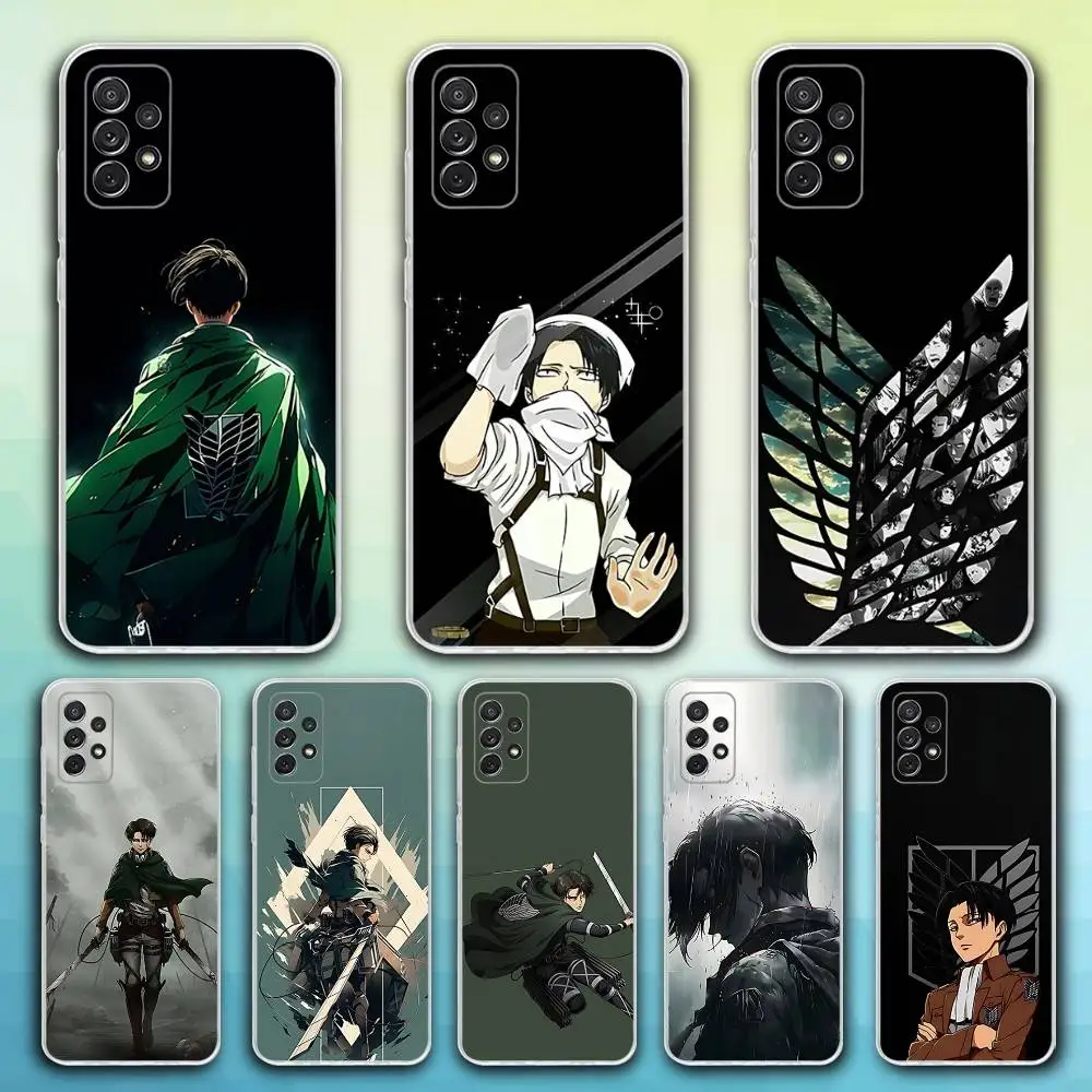 

L-LeviS A-Ackerman Anime Phone Case For Samsung S30,23,21,22,20, FE lite,S10,9,8,7 PIus Note20ultra Soft Transparent