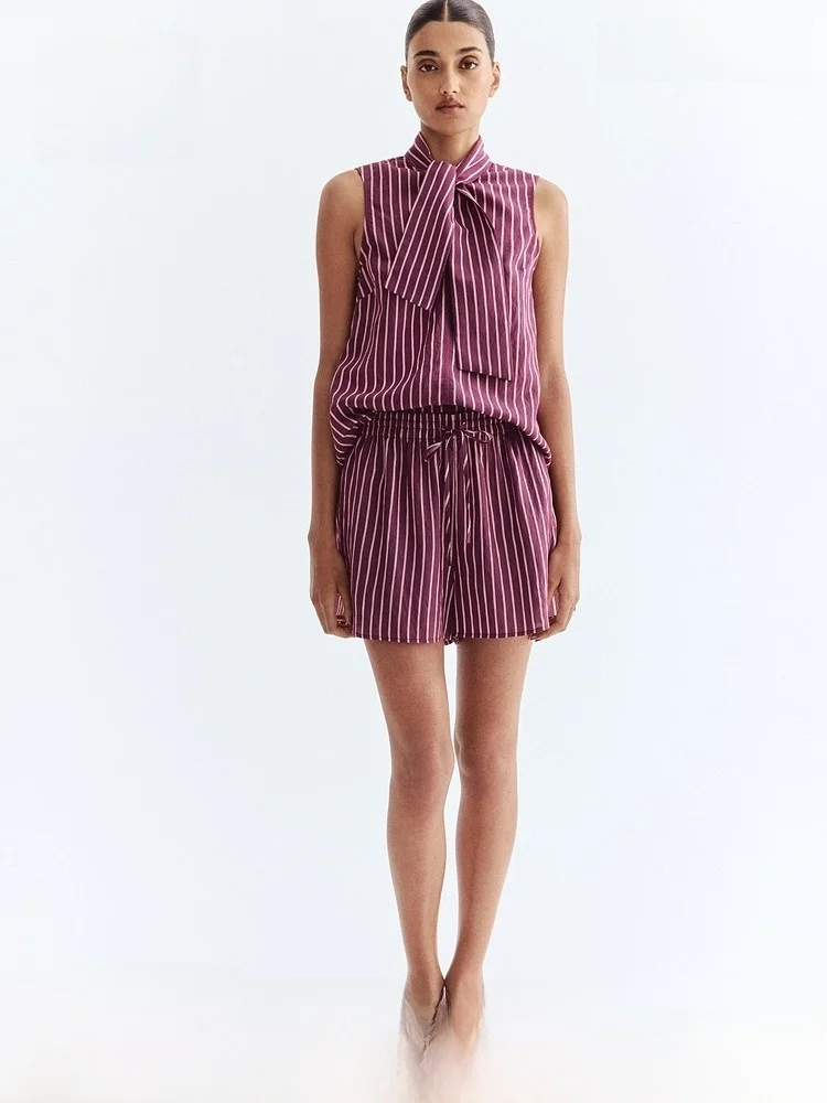 

Женские повседневные брюки H&M Spring Fashion с завязками, модель 307258, удобные, свободного кроя, прямые, для молодых женщин