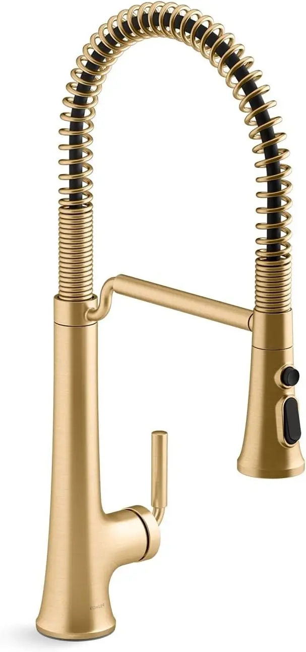 

Tone Semi Professional Kitchen Sink Faucet Pre-Rinse Kitchen Faucet Commercial Faucet Vibrant Brushed Moderne Brass