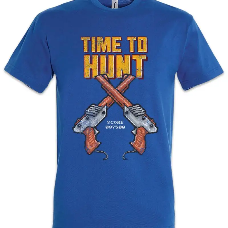 Pixel Time To Hunt T Shirt Gamer Gaming Games Retro 8 16 Bit Geek Nerd