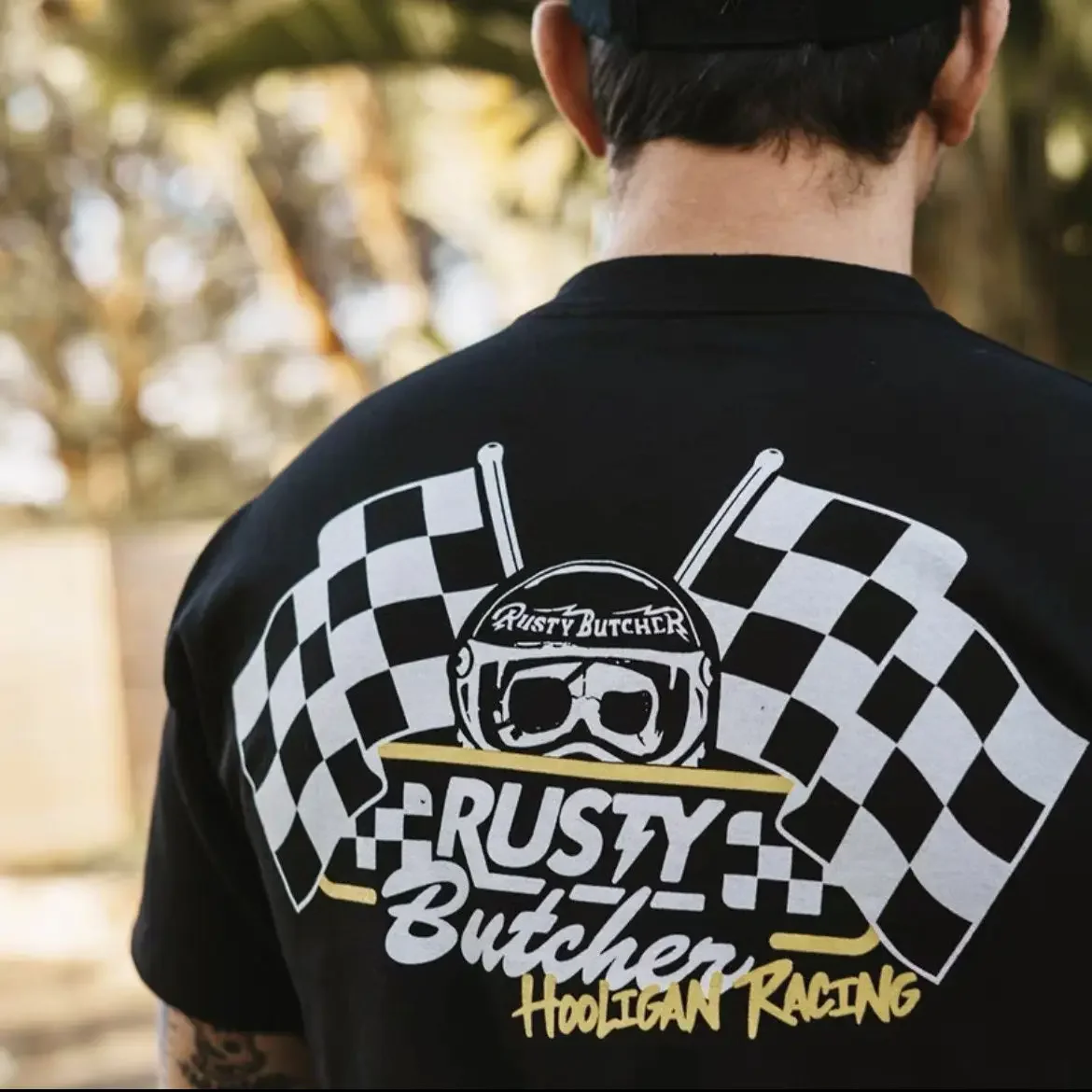 

Harley Locomotive Butcher American Retro Trend Brand Men's and Women's Short Sleeve Crew Neck T-Shirt Half Sleeve Shoulder