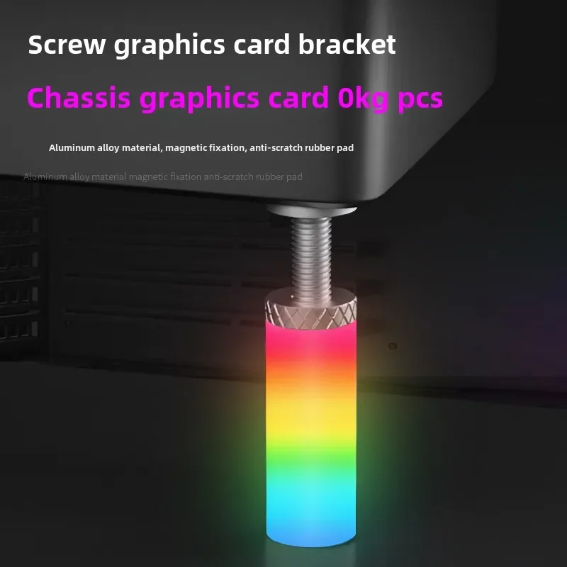 بطاقة الرسومات GPU حامل دعم قابل للتعديل تلسكوبي الروتاري الألومنيوم بطاقة الفيديو قوس حامل ملحقات الكمبيوتر المكتبي