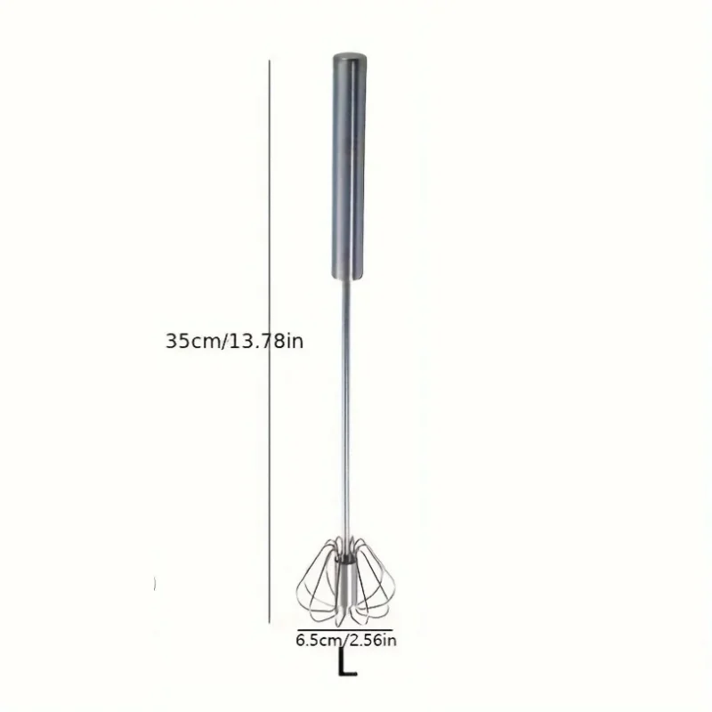 Stainless Steel Egg Beater Durable Semi-Automatic Mixer for Effortless Egg Cream Mixing Stirring and Beating for Kitchen Baking, image 9