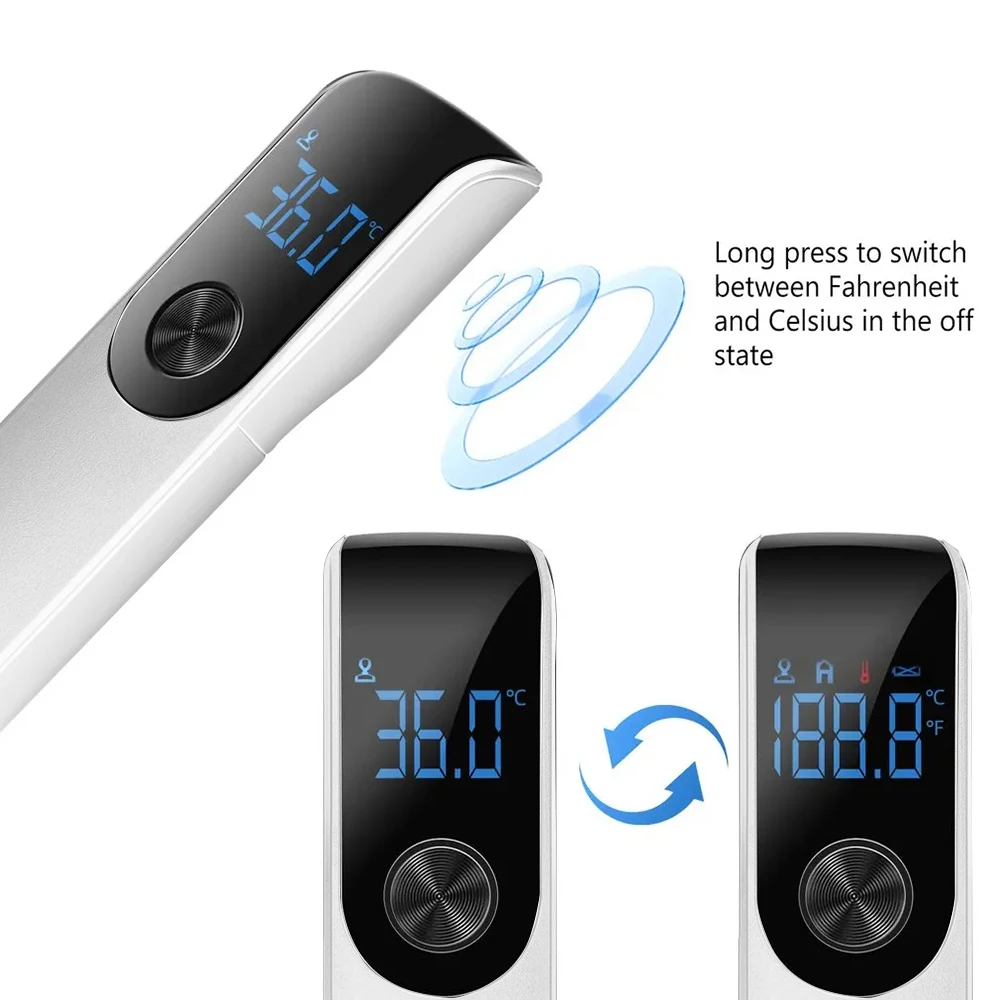 

Медицинский инфракрасный термометр для измерения температуры лба, цифровой бесконтактный термометр с ЖК-дисплеем, инструмент для измерения температуры для детей и взрослых