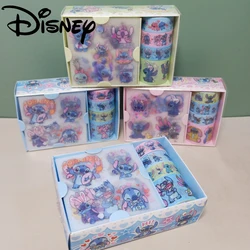 Disney Stitch Handbook Sticker Brinquedos, Lilo & Stitch Fita De Papel, DIY Materiais Decorativos, Papelaria Estudante, 8Pcs por Caixa