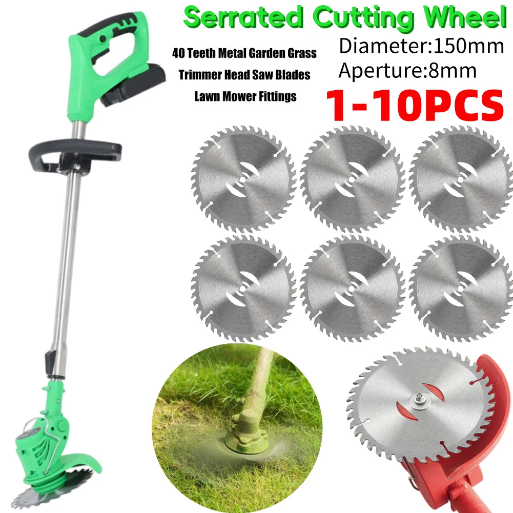 1-10PCS Serrated Cutting Wheel 40 Teeth Metal Garden Grass Trimmer Head Saw Blades Lawn Mower Replacement for Garden Tool Parts