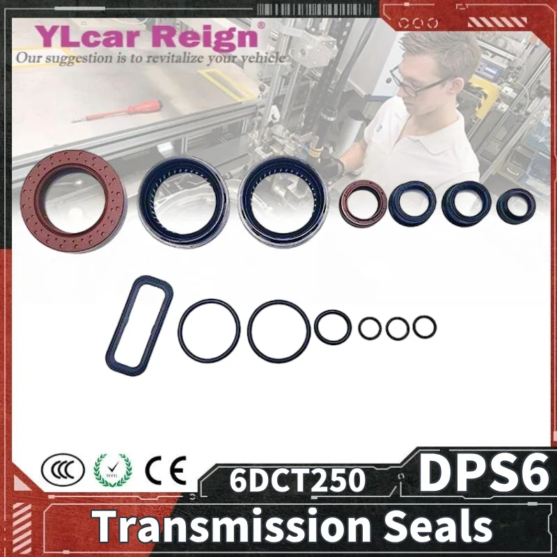 

6DCT250 DPS6 DSG автоматическая коробка передач, ремонтный комплект для капитального ремонта, уплотнения, прокладка, подходят для уплотнительных колец для автомобиля Ford Focus Fiesta