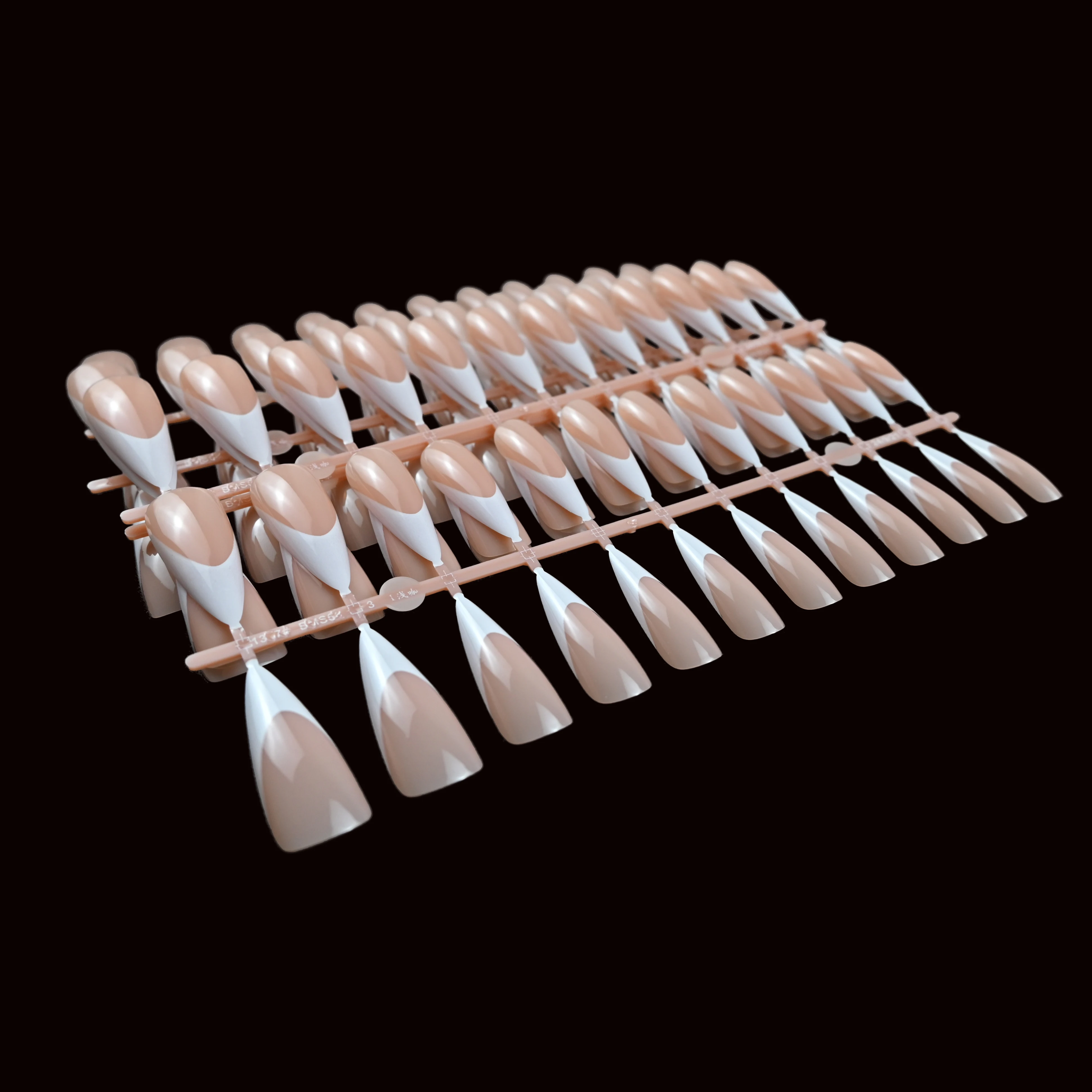 120Pcs Medium-Long French Pointed Press On Nails, Stylish Brightening False Nails. Detachable nail set, ideal gift for girls, mo