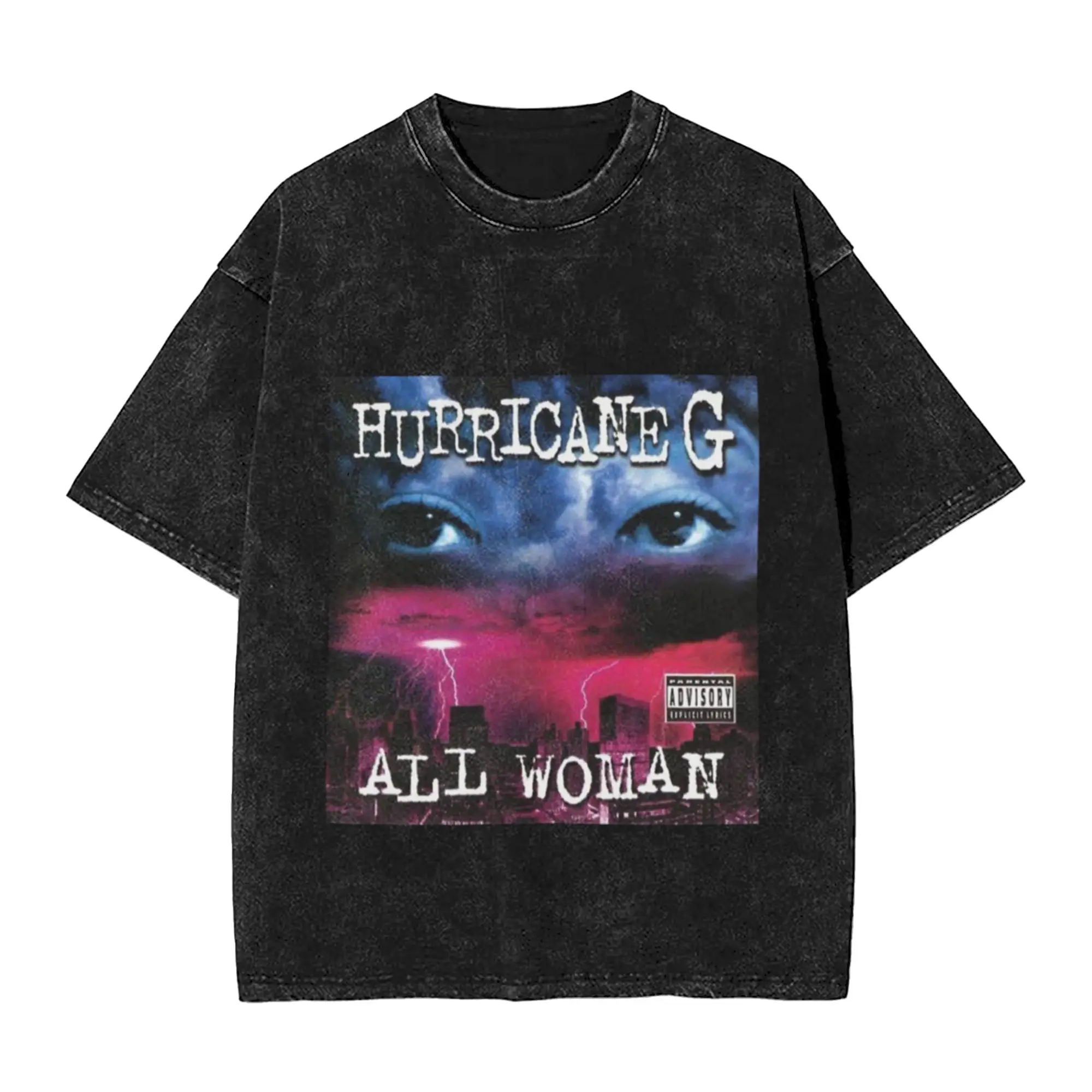 Hurricane G Classic Chic A T-Shirt Oversized Short Sleeve Men's Women's Cotton Tees Tops