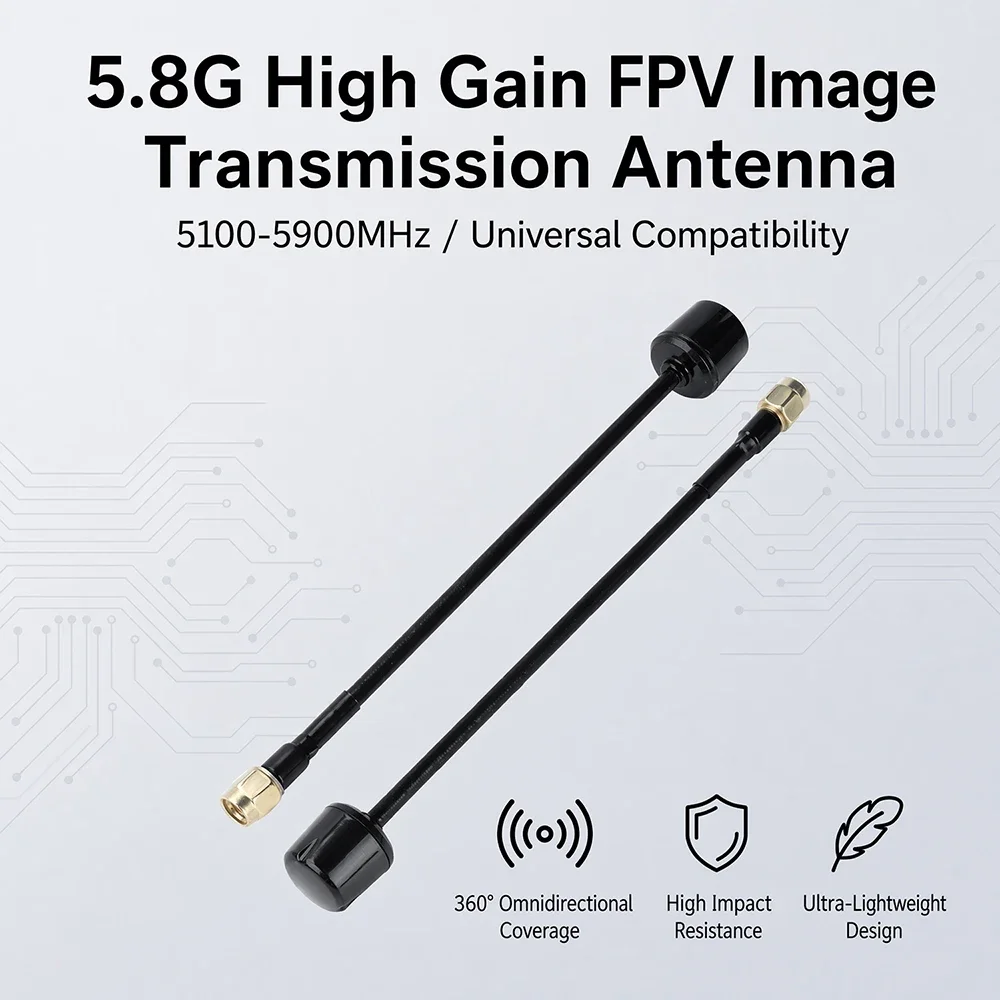 5.8G High Gain FPV Image Transmission Antenna 5100-5900MHZ Unmanned Aerial Vehicle Model Specific Antenna for Drone