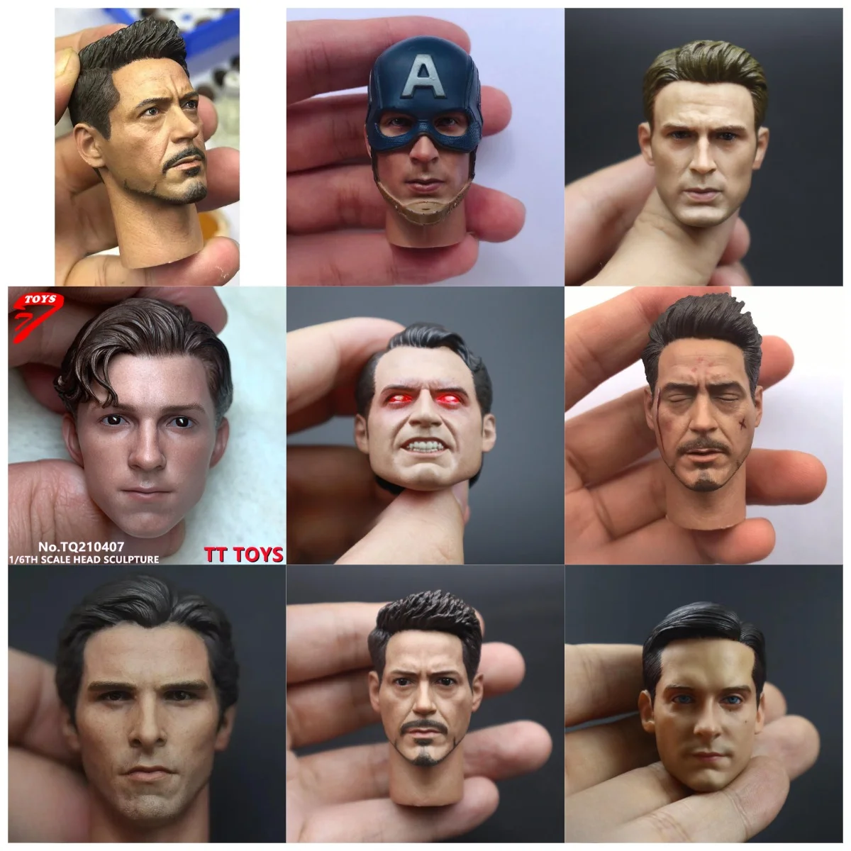 

1/6 American Male Head Sculpt Christopher Reeve Ben Affleck Steve Chris Evans Star Head Carving for 12" Body Action Figure Toy