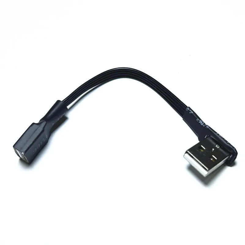 2.0 USB kąt nachylenia 90 stopni męski na żeński Super płaski Adapter elastyczne przedłużenie kabel męski na żeński USB2.0