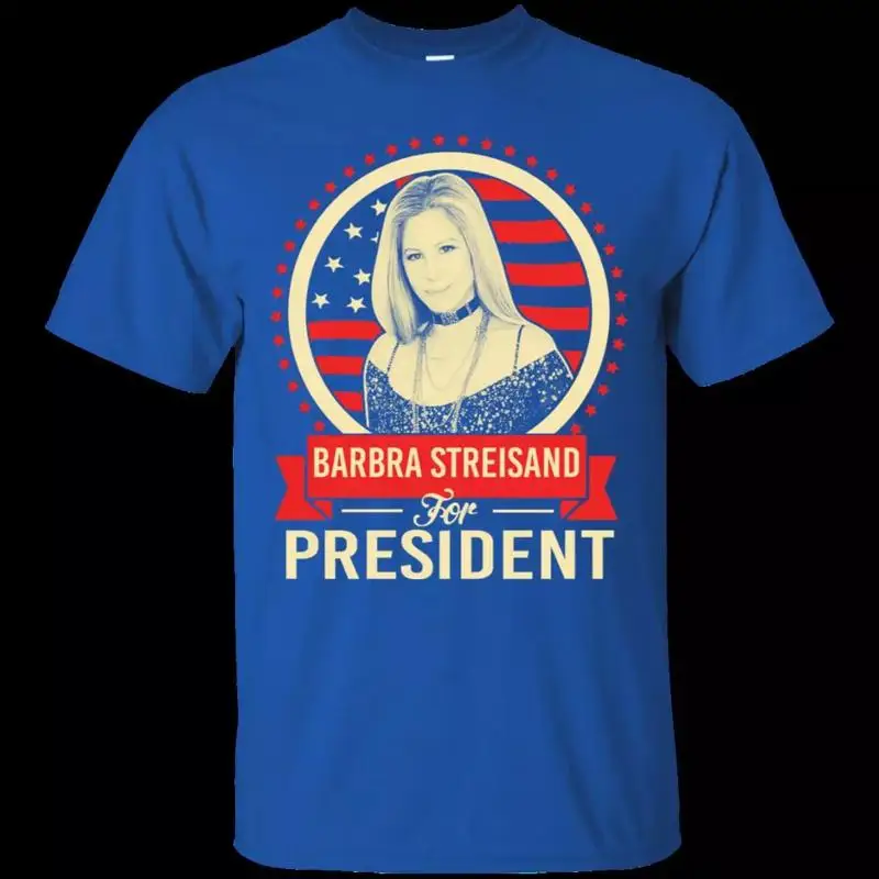 تي شيرت Barbra Streisand الجديد للرئيس الأزرق بجميع المقاسات Pp136