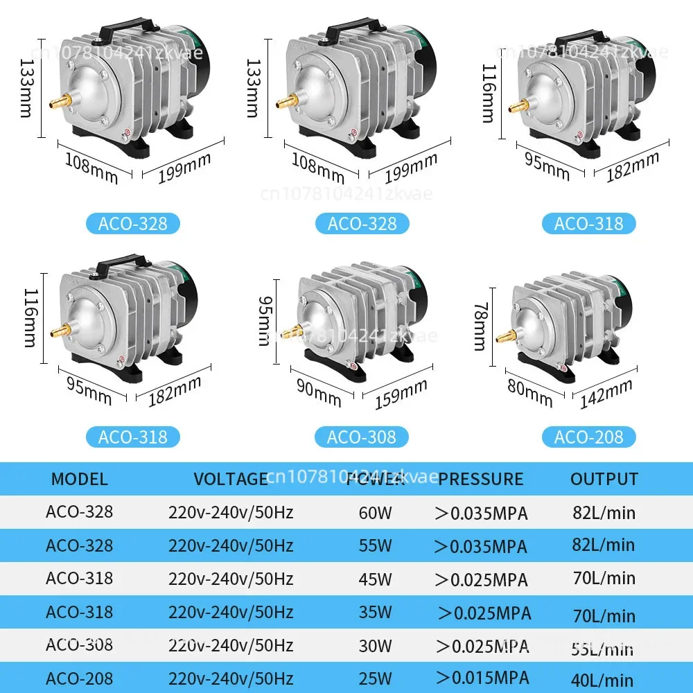 Fish Tank Oxygen Pump Electromagnetic Air Compressor ACO-328 Aerator Oxygenation Pumps for Aquarium Fish Tanks Air Pump