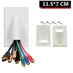 70*115mm Single Gang Recessed Low Voltage Cable Wall Plate Internal Management Recessed Audio VideoCable Pass Through Wall Plate