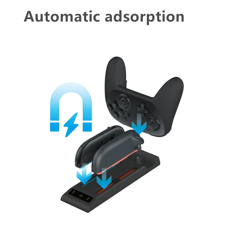 3 في 1 جهاز شحن محطة مهد لنينتندو سويتش 2 NS2 Joy-con Switch 2 Pro تحكم شاحن مؤشر LED لإمداد الطاقة #3