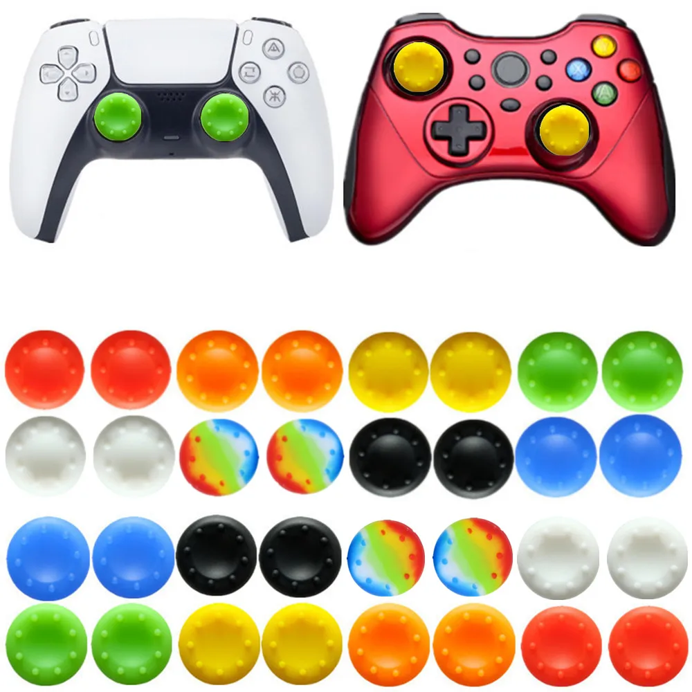 2Pcs/4Pcs Thumb Stick Grip Cap Soft Silicone Analog Caps For Playstation 5 PS5 PS4 PS3 XBOX Series S/X 360 Controller Joystick