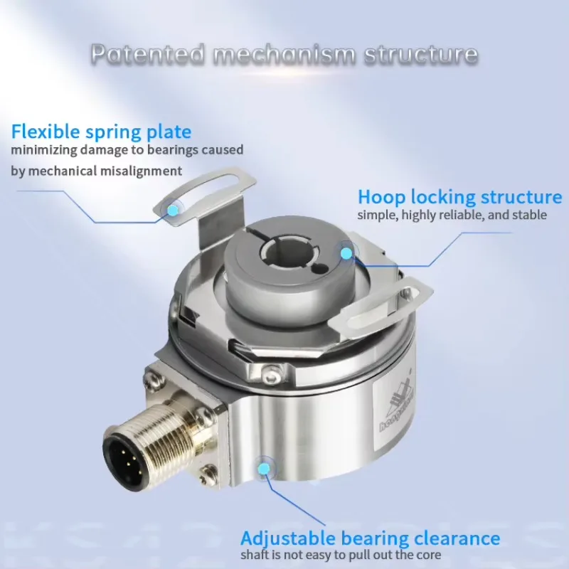 Incremental Rotary Encoder for CNC/VMC Machine KS42 Sin/Cos 42mm External Diameter Hollow Shaft IP65 Protection DC4.5-30V 1024