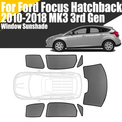 Custom Magnetic Car Window Sunshade For Ford Focus Hatchback MK3 2010-2018 3rd Gen Curtain Mesh Front Windshield Frame Curtain
