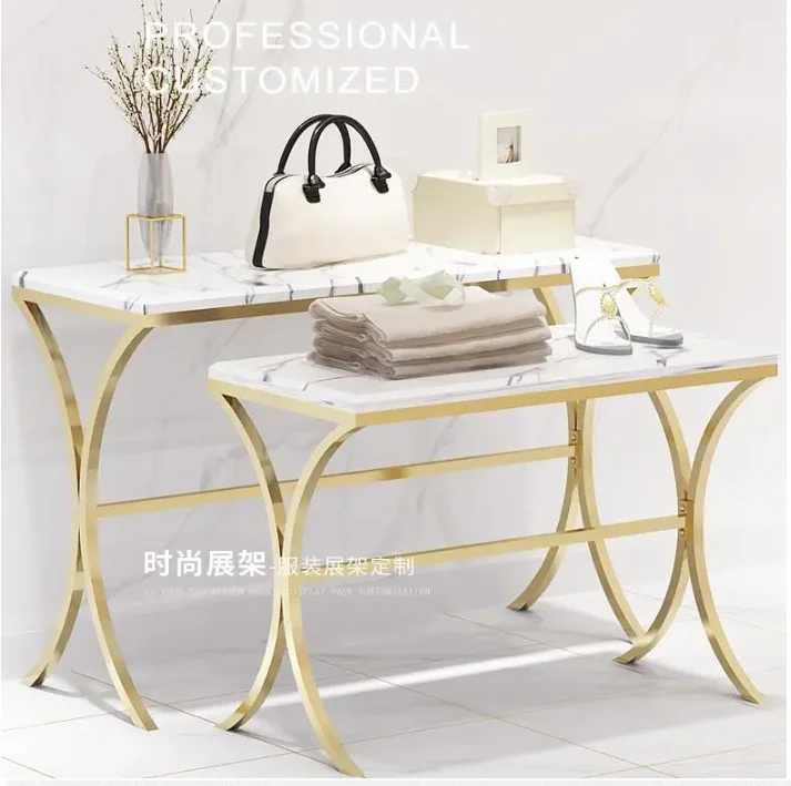 Clothing store Nakajima water table Nano gold window display table