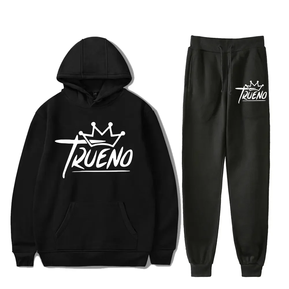 Trueno Merch Tracksuit Men Sets Fashion Sporting Suit Hooded Sweatshirt + Sweatpants Mens Clothing 2 Pieces Set