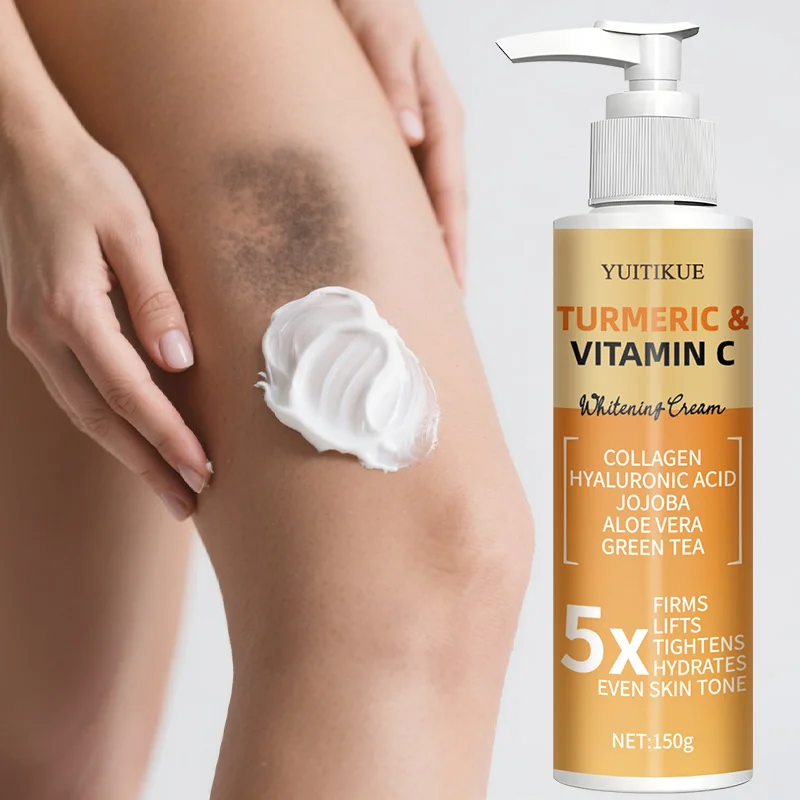 

YUITIKUE крем для макияжа тела с куркумой и витамином С, отбеливающий, ровный тон кожи, прочный, увлажняющий, для всего тела, 150 г