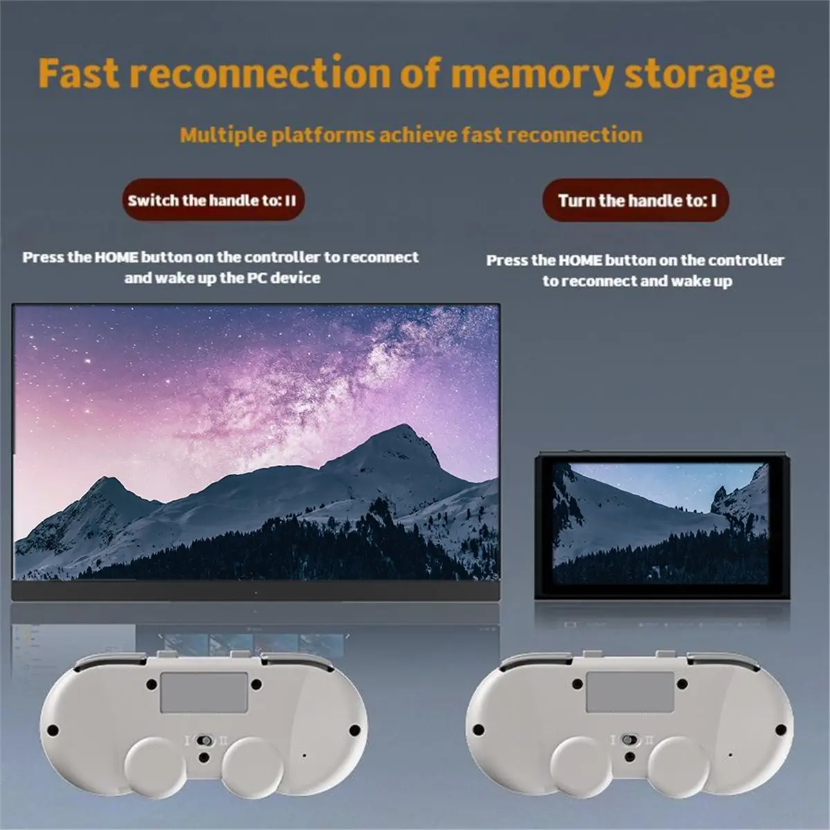 Wireless Bluetooth Gamepad Controller Hall Joystick for Android IOS 2/1 Steam Somatosensory