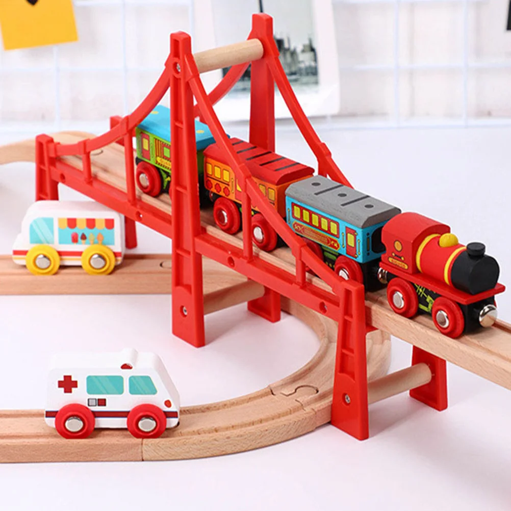 2 Pcs Train Bridge Model Track Supplies Toys Railway Scene Layout Prop Accessories Bulk DIY