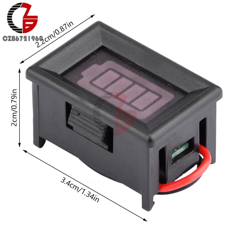 1S-4S 4.2V 8.4V 12.6V 18650 Lithium Battery Indicator Board Lead-acid 12V Automotive Battery Type Display Percentage Car Meter