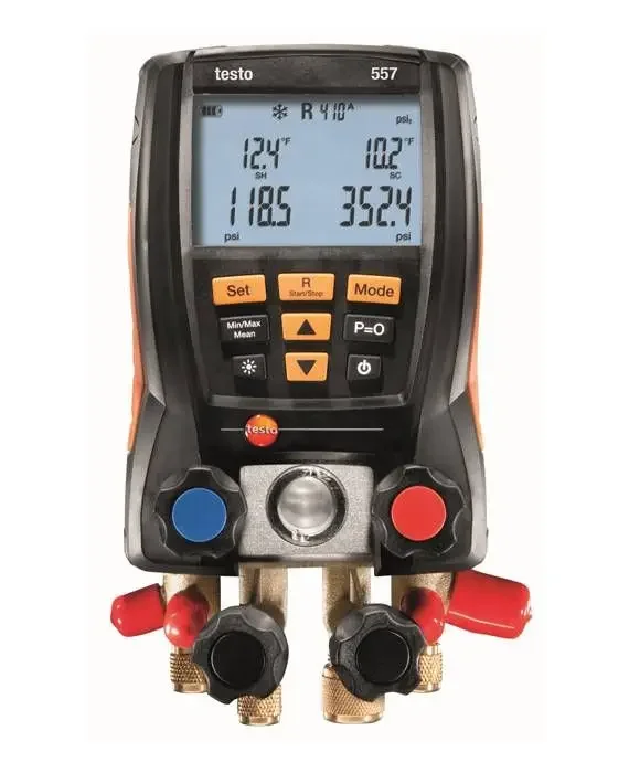 Orden original-Nr. 0563 1557 Testo 557S 550S 550i 557 kit colector digital con Blu*tooth y manómetro de vacío externo