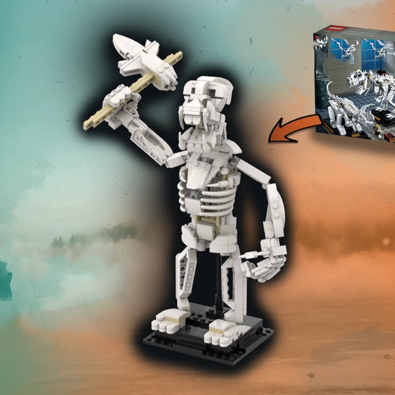 433 قطعة MOC الأحفوري ما قبل التاريخ كونغ الهيكل العظمي لتقوم بها بنفسك نموذج اللبنات ألعاب عيد ميلاد هدية #2