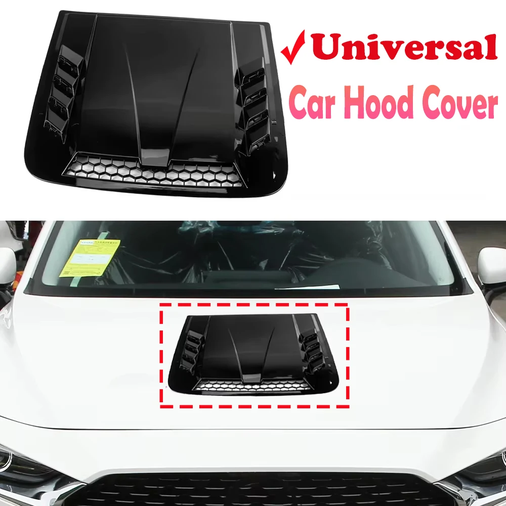 

Front Car Hood Scoop Air Intake Vents Universal Bonnet Inlet Decoration Plastic Auto Tuning Hood Scoop Vents