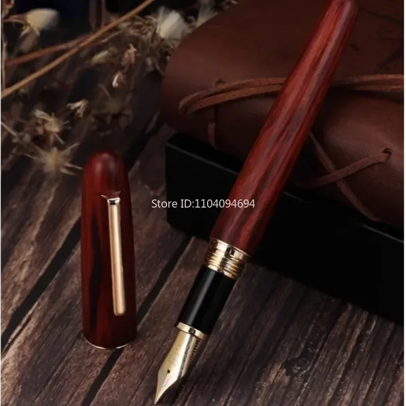 Jinhao 9036 Xiaoye Purple Sandalwood Limited Series Men's High end Business Office Writing Practice Fountain Pen Writing Gift