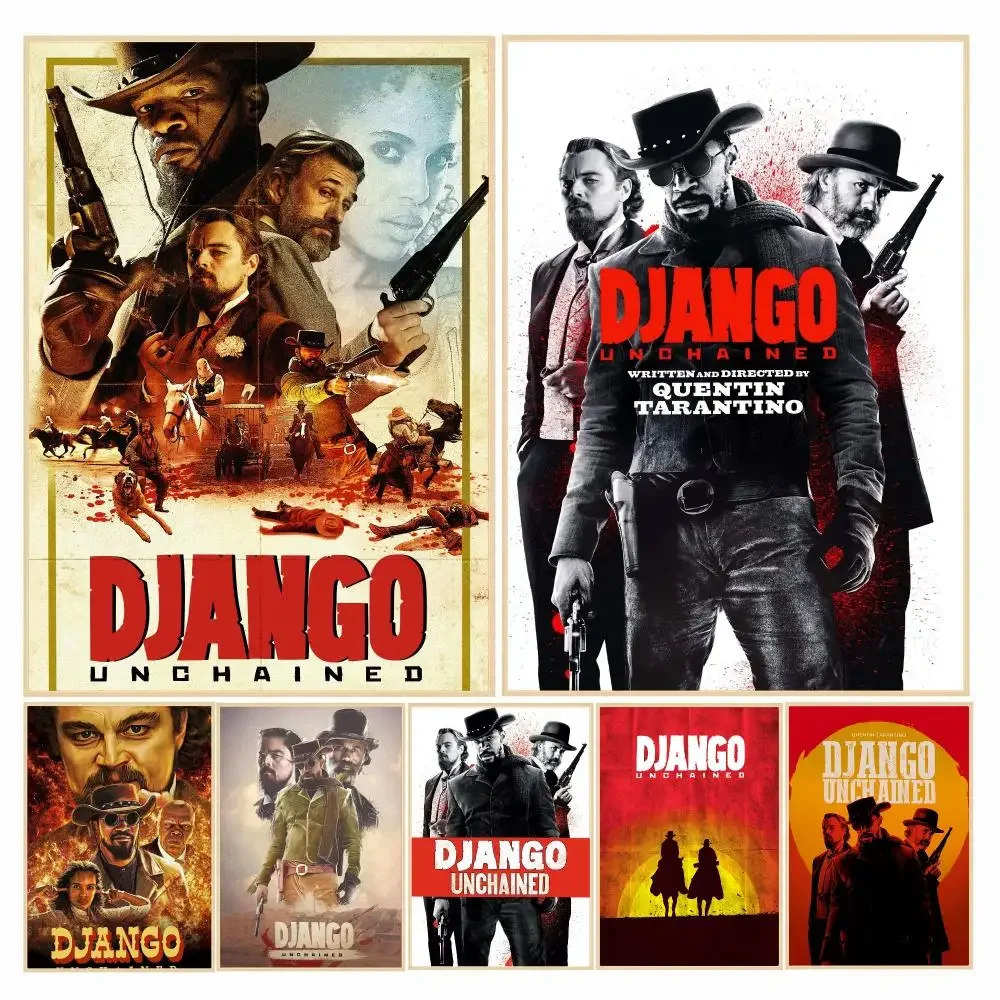 classic movie D-Django Unchained 2012-D Painting Calligraphy Boho Botanical Decor for Living Room Elegant Home Style