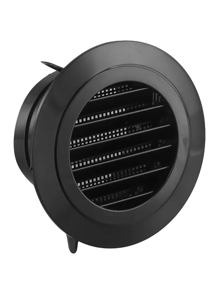 1pcs Black ABS Round Ventilation Hose Diffuser Grille Cover Wall Ceiling Mounting Kitchen Sink Accessories Kitchen Drains