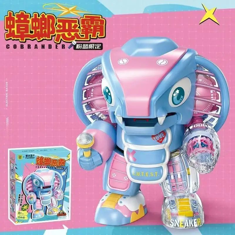 

Genuine TOPTOY Iron Armored Little Treasure Shark Chili Cockroach Bully Pink Blue Limited Edition Assembled Handmade Toy Gift