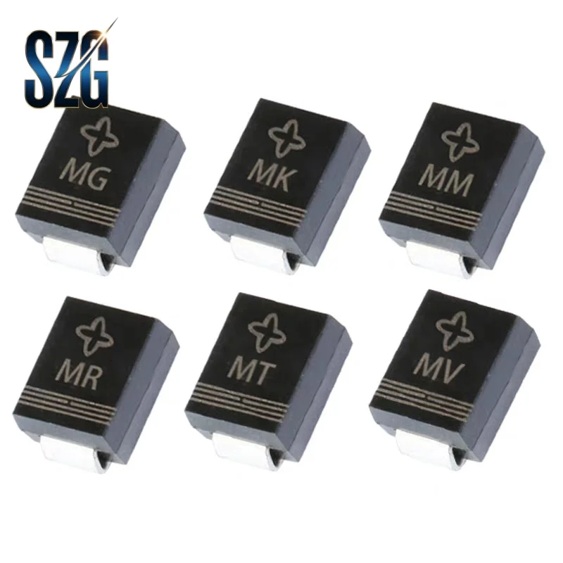 20pcs/Lot SMD TVS Diode TVS transient suppression diode Transient Voltage Suppressor SMBJ5.0 6.0 10 12 15 33 150A 220A 250A 300A