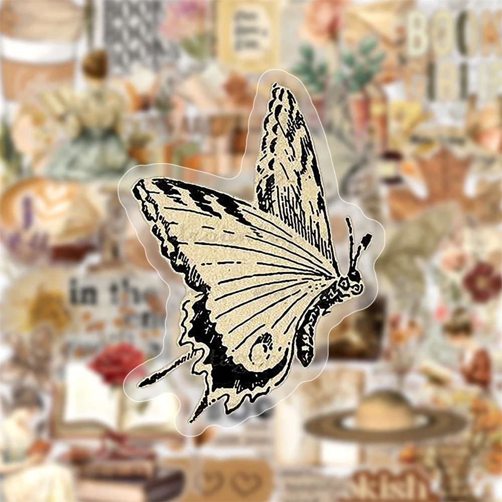 10/30/50/100pcs Cute Cartoon Transparent Book Reading Stickers DIY Laptop Phone Case Diary Stationery Decoration Sticker Decals