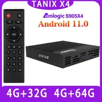 Tanix X4 Amlogic S905X4 Smart TV Box Android 11.0 4GB 32/64GB Smart Media Player AV1 2.4G&5G Dual WiFi Android 11.0 Set Top Box