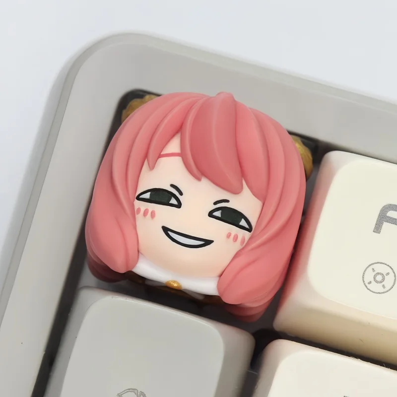 2025 Spy Family Themed  Keycaps Cherry Profile R4 Resin Material Anime Collection Gift Game Cute Cartoon Keyboard Key Cap