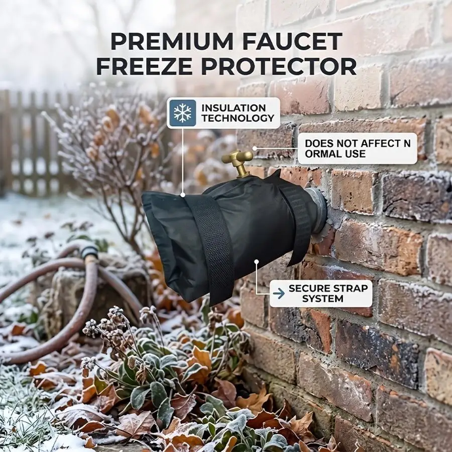 1/5/10/20/50/100pcs s/s Winter Faucet Freeze Protection Covers Suitable for Home & Garden, Outdoor Faucet Protectors with Easy I