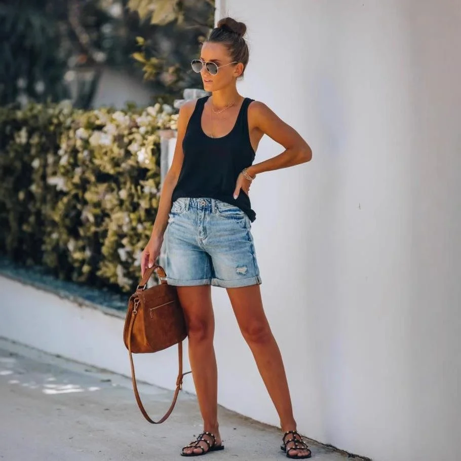 

Женские прямые джинсовые джинсы с высокой талией, эластичные хлопковые синие летние модные женские повседневные джинсы с высокой талией