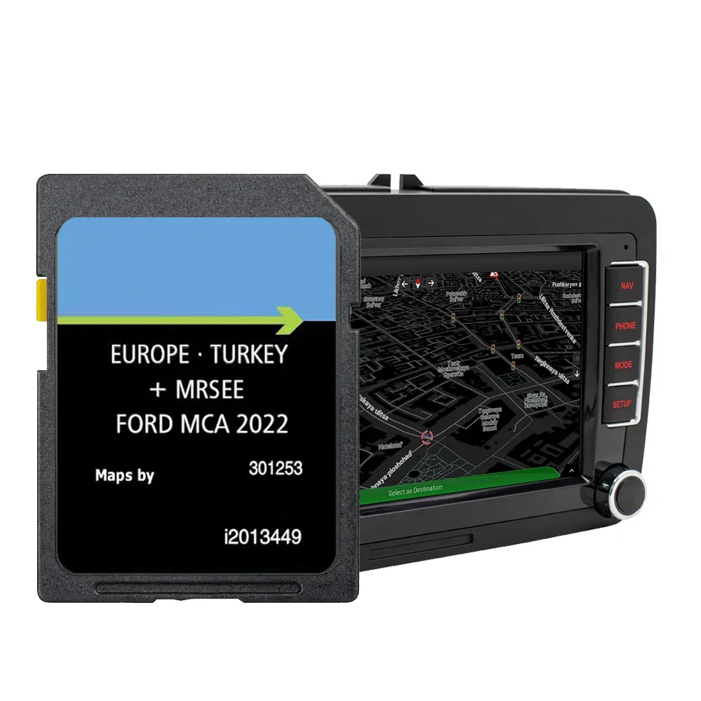 MCA 2022 For Ford Kuga 2012 SD Map Memory Card 8GB Cover Europe Greece  Hungary Latvia Monaco Norway Poland