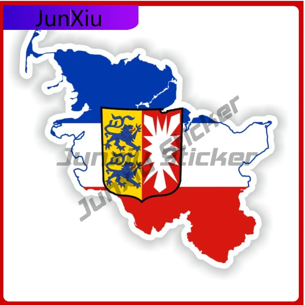 

Schleswig-holstein Germany Shape Of The National Emblem Map Stickers Decorative Custom Vinyl Decals For Car Decoration Motorcycl