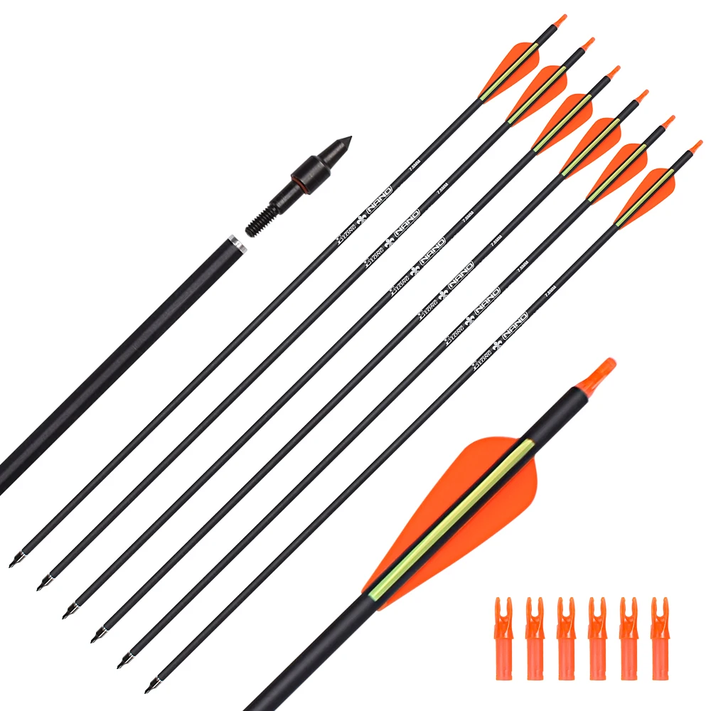 

300PCS 28in Carbon Arrow Hunting Arrows with 100 Grain Tip and Removable Tips for Archery Compound & Recurve & Traditional Bow