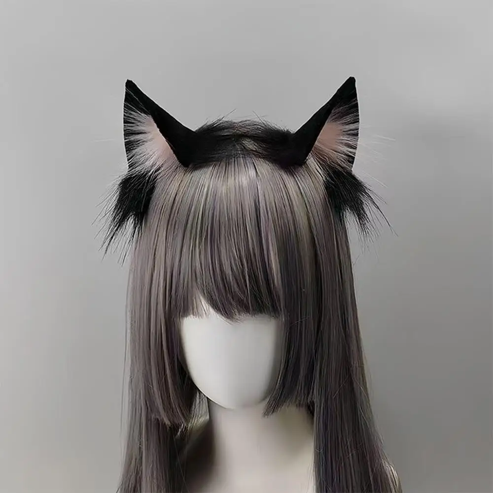 

Cat Ear Cosplay Headband Furry Handmade Hairband Simulation 3D Animal Ear Hair Hoop Soft Plush Headpiece Anime Hair Accessories