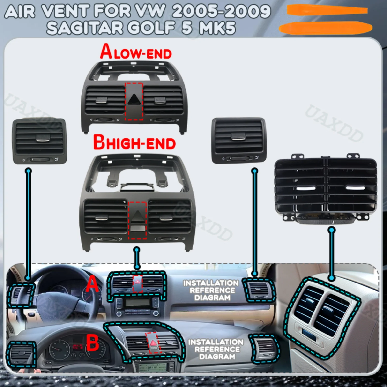 Golf Equipment Outlet - 2 Din Perangkat Ventilasi AC Mobil,
