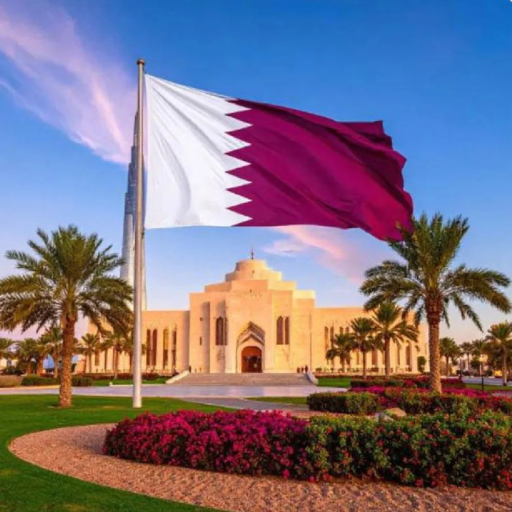 FLAGLINK 90x150 CM Qatar Flag  For Decoration