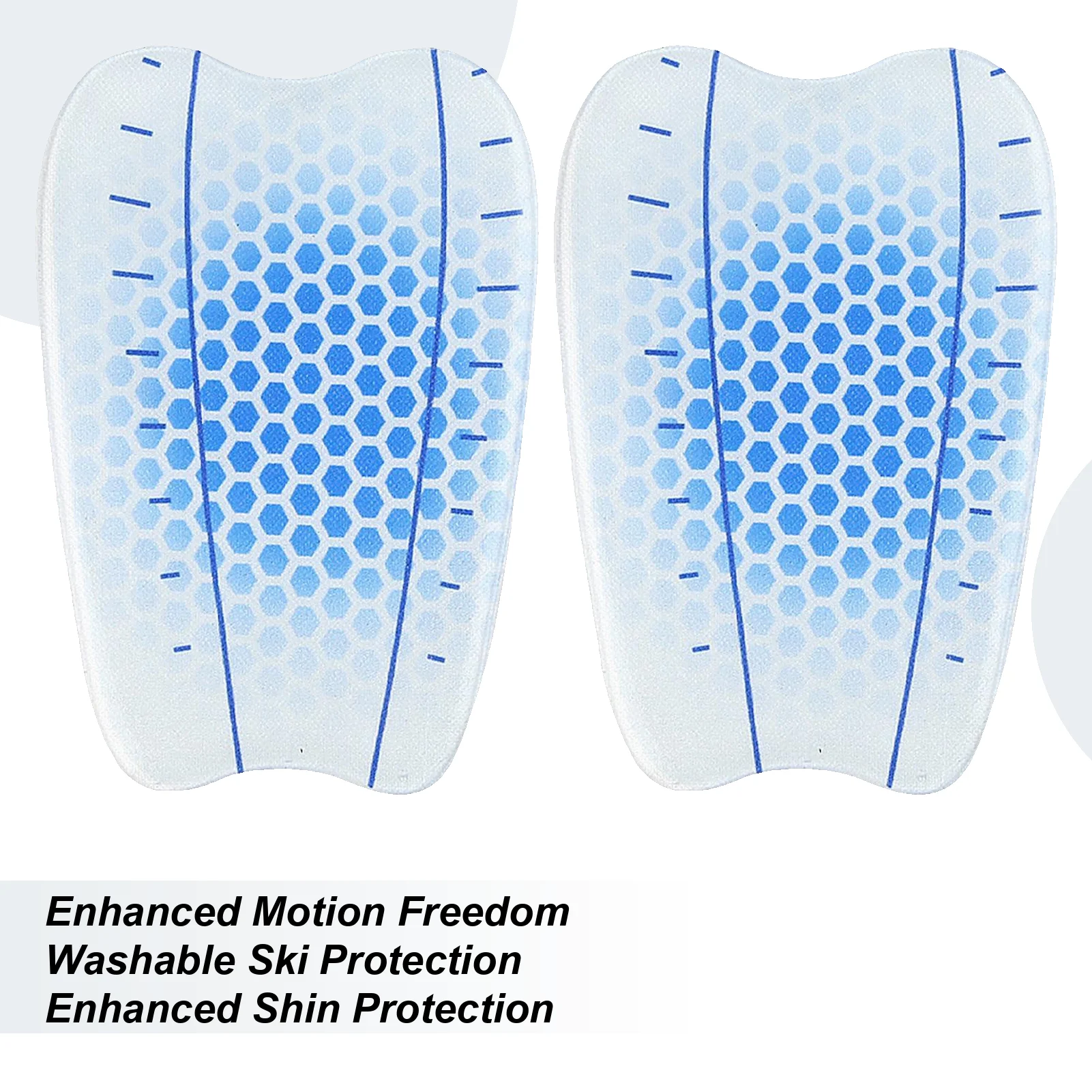 

Ski Shin Guards 2-Piece Self-Adhesive Reusable Protective Adults Snowboard Ski Guards Shin Pads for Kids Teens Men Women